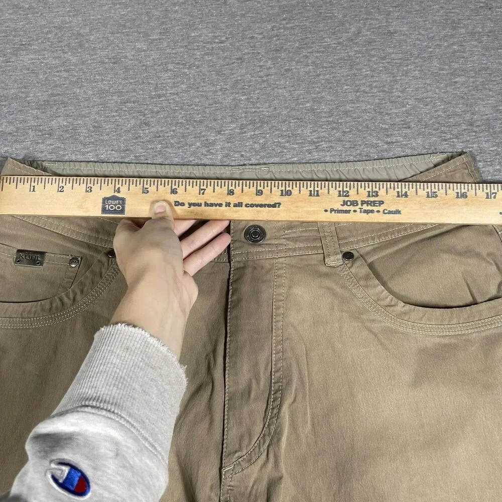 Kuhl Revolvr Carpenter Pants Mens 34x30 Beige Cotton Nylon Spandex Workwear